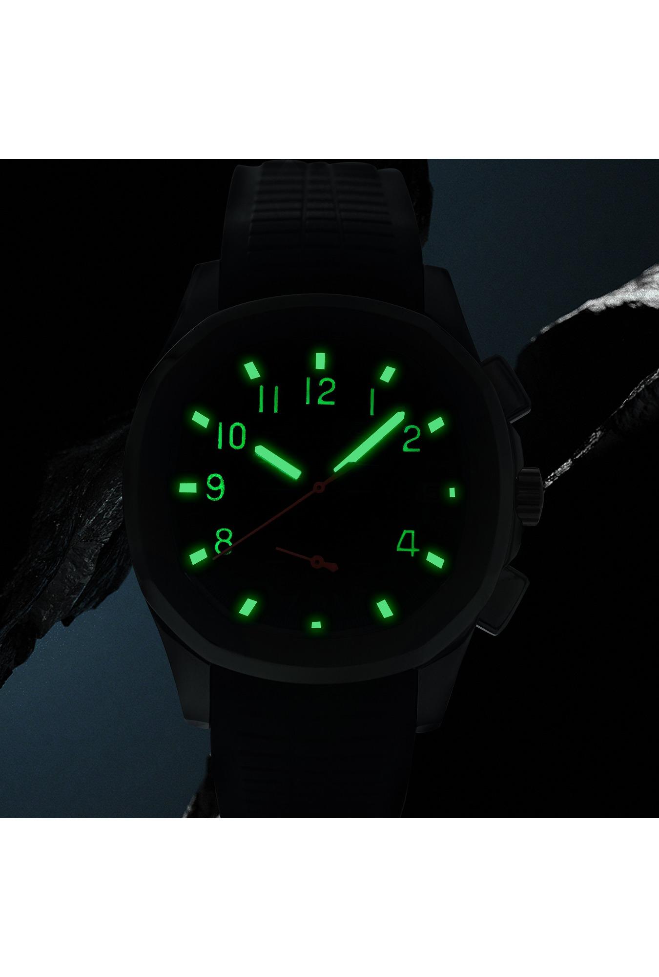 2026 Hot Selling Top Luxury Brand Japan VD53 Mov Chronograph Quartz Watch Stainless Steel Silver-Blue Rubber Strap Luminous Waterproof