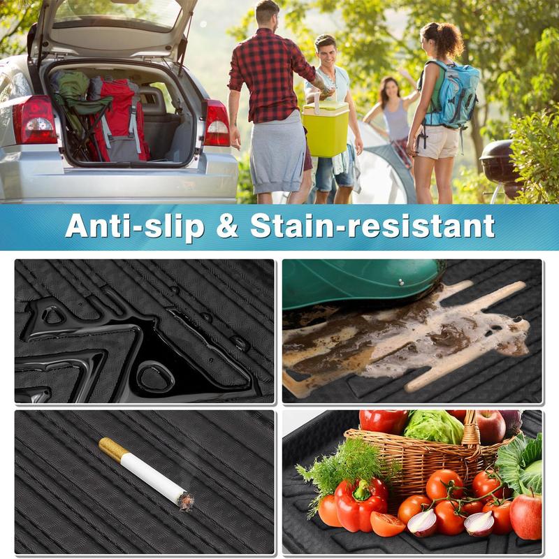 Canvcle Cargo Liner for Chevrolet Chevy Blazer 2019-2026 Trunk Mat TPE Material Non-Slip Debris Trapping Easy Clean Rear Liner Black
