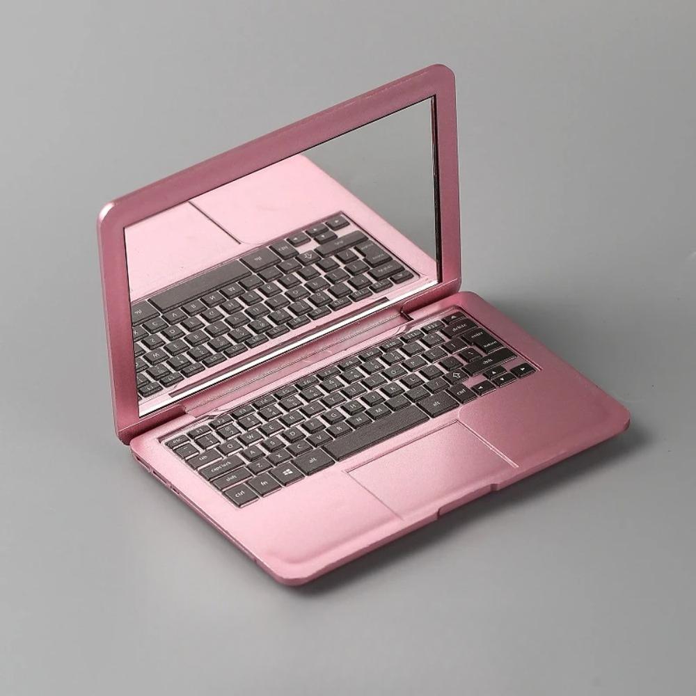 3 Pcs Creative Portable Mini Computer Mirror Foldable Laptop Shape Makeup Mirror High Quality Pocket Mirror Beauty Makeup Mirror