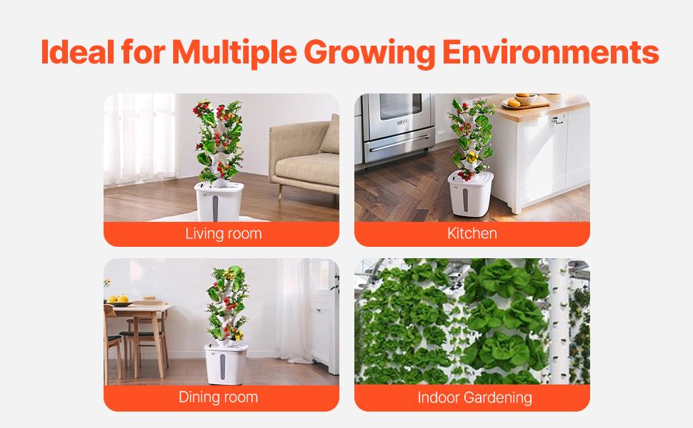 VEVOR Hydroponic Growing System, 30 Pods Vertical 6 Tiers Hydroponic Tower, Home Hydronic Garden with Water Pump Timer, Water Circulation Plants Germination Kit for Indoor Herbs Fruits Vegetables VEVOR Hydroponic Growing System, 30 Pods Vertical 6 Tiers Hydroponic Tower, Home Hydronic Garden with Water Pump Timer, Water Circulation Plants Germination Kit for Indoor Herbs Fruits Vegetables