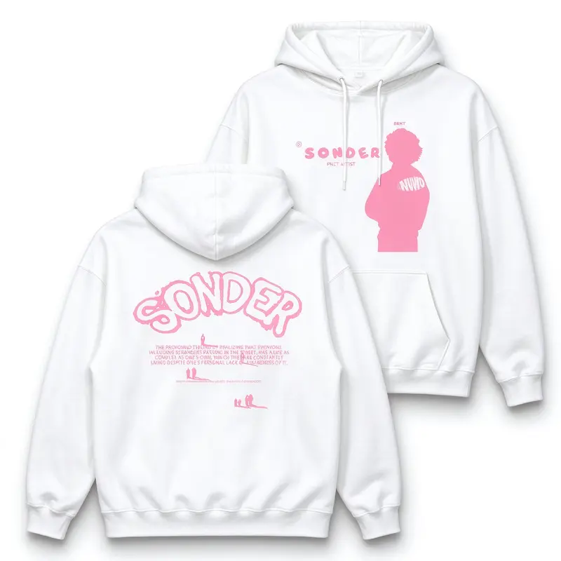 Pink Sonder Rap Shirt Sweatshirt Hoodie Casual Crewneck Streetwear Made In USA For Women For Men  lightweight and breathable, soft and comfortable] graphic tee,summervibes