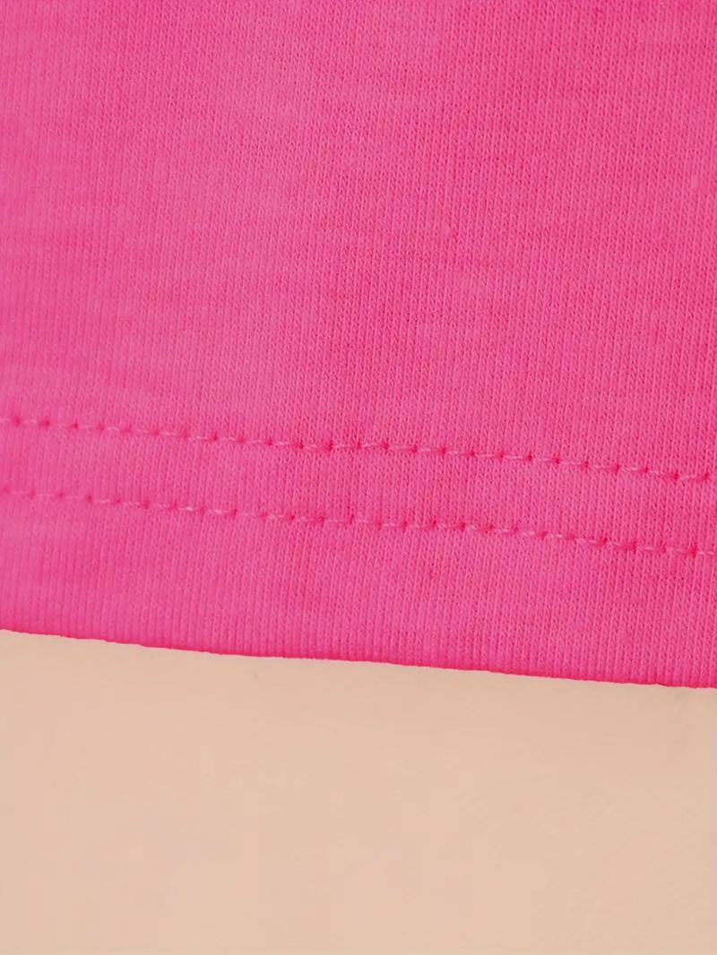 Girls' Kpop Print 2-Piece Set, Casual Sporty Short Sleeve Top & Bell Bottom Pants, Comfortable Elastic Waist, Spring Summer