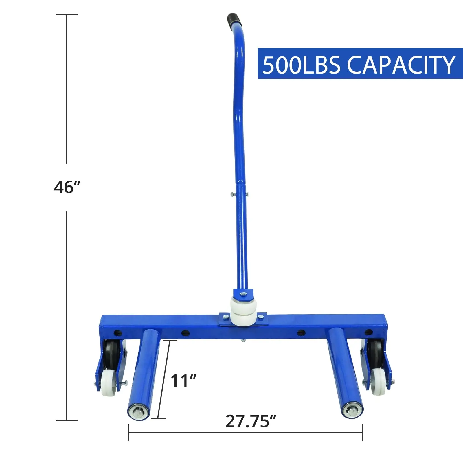 Heavy-Duty Adjustable Tire Dolly Cart, 500 lb Capacity - Rolling Tire Lift & Mover Tool for Truck/Car/ATV/Trailer - Fits 12"-24" Wheels - Color: N/A