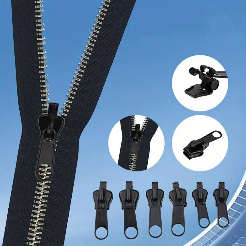 6/12/18pcs Zipper Repair Kit, Detachable Universal Zipper Pulls, Clothes Bags Luggage Replacement Parts, No Tool Needed