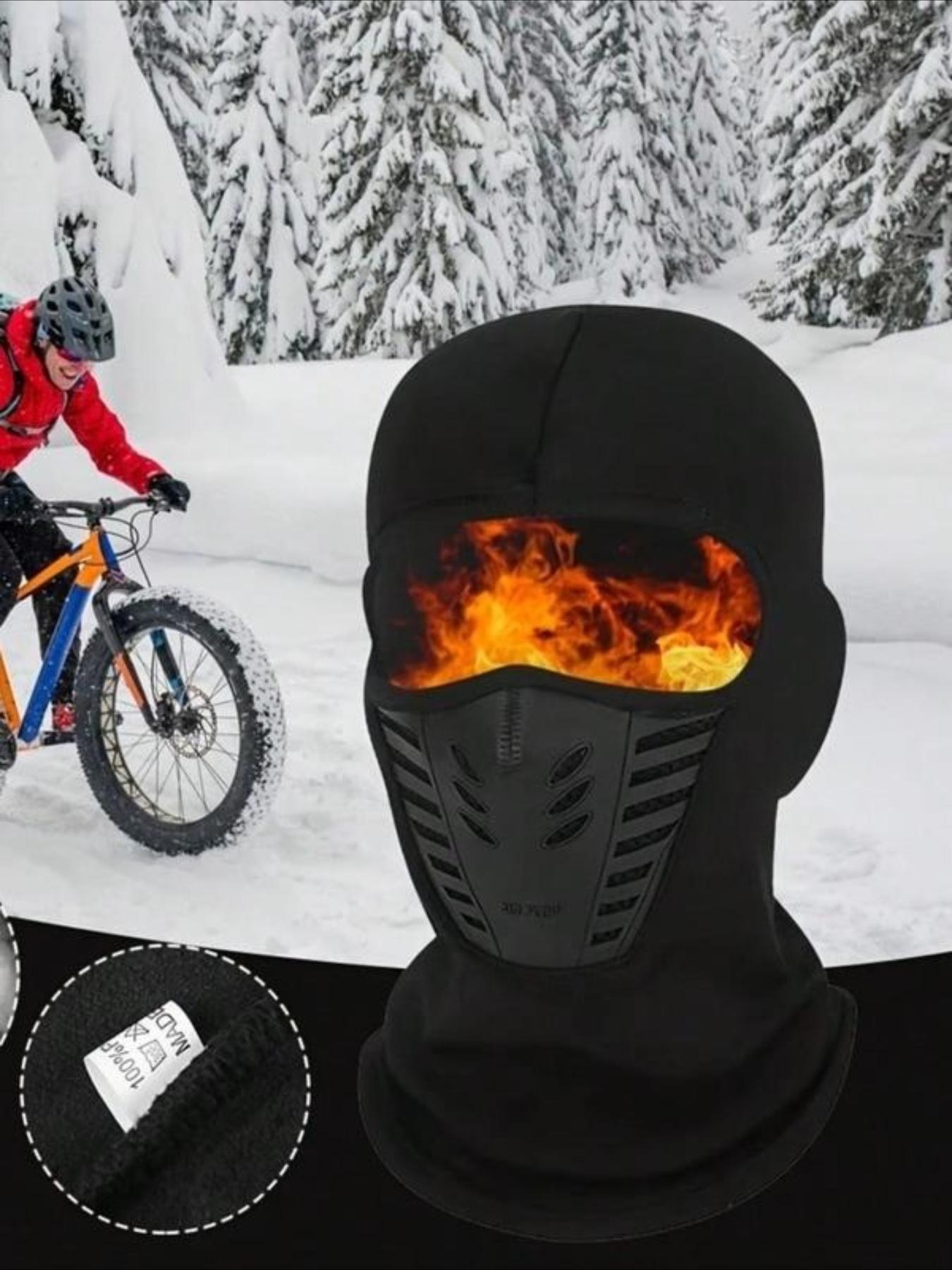 Winter Fleece Windproof Face Mask, Full Coverage Design with Breathable Holes, Head Neck Protection for Skiing Motorcycle Outdoor Sports