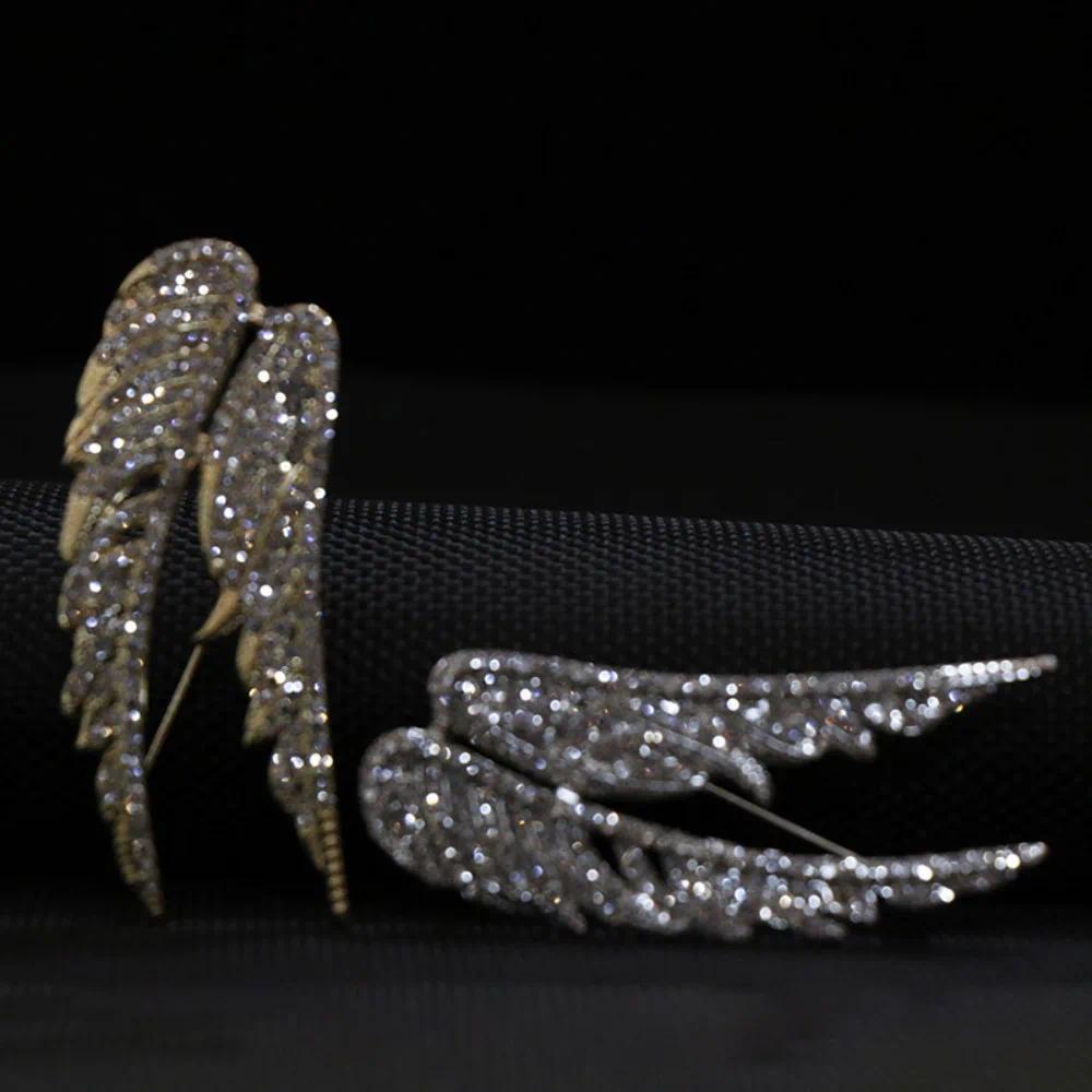 Angel's Wings Exquisite and Elegant Female Feather Brooch Temperament Versatile Suit Coat Pin Accessories