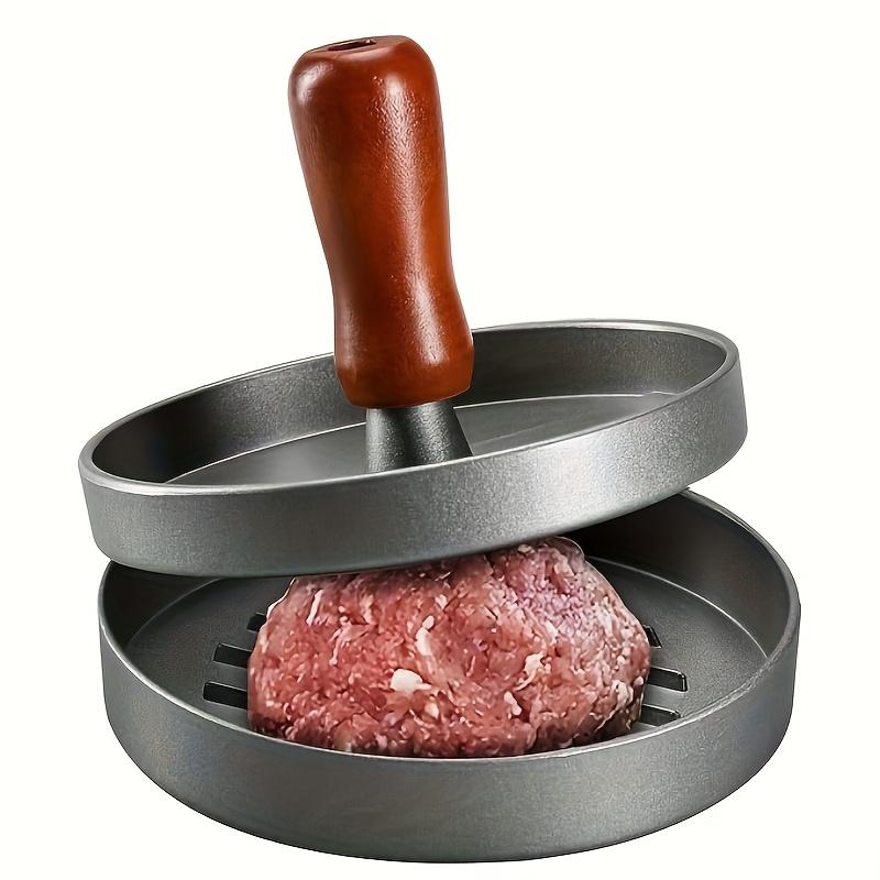 Burger Patty Press with Stuffed Mold, Aluminum Alloy Body & Non-Stick Handle, Professional Kitchen Meat Press Tool