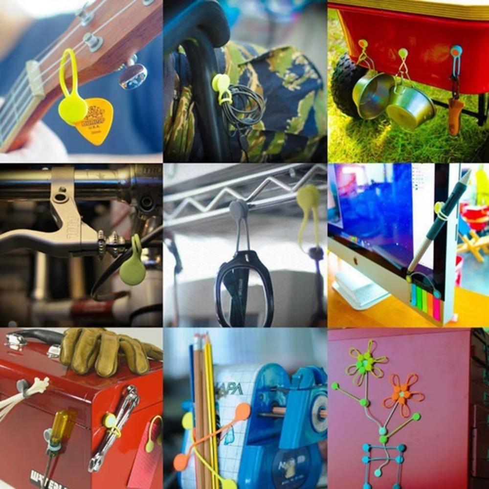 3-Pack Silicone Cable Organizer, Reusable Magnetic Data Wire Winder, Anti-Slip Wear-Resistant Stress Toy, Home Car Office Wire Management Tool