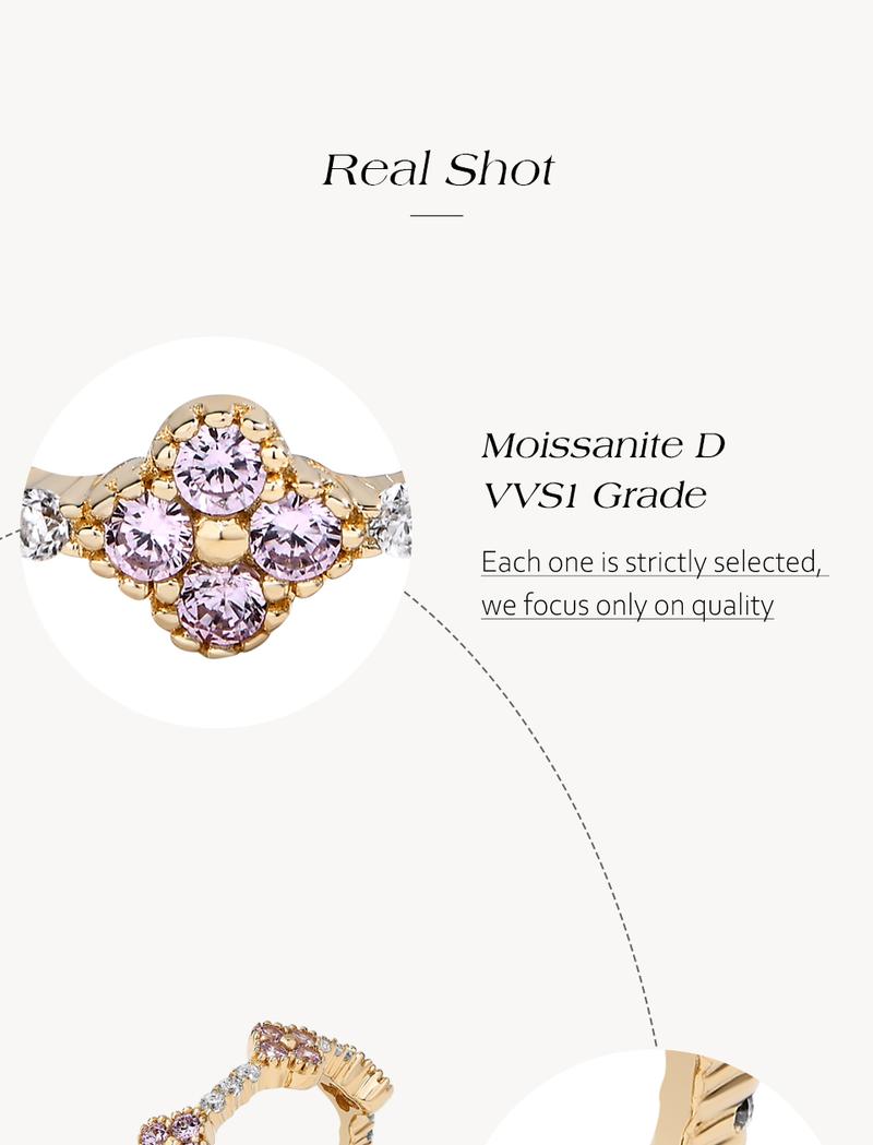 Eternity D VVS1 Color Synthetic Round Moissanite Rings for Wome 925 Sterling Silver Engagement Wedding Classic Rings Party Gift Fine Jewelry New R261