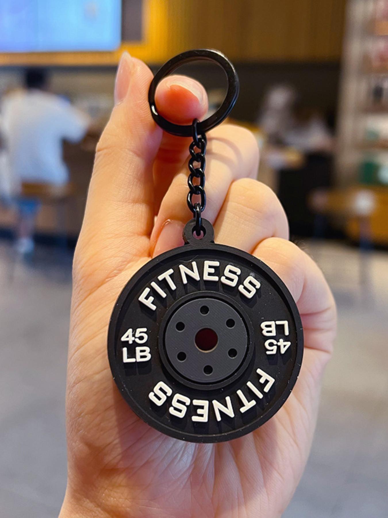 Creative DIY Sport Style Fitness Barbell Keychain Pendant, Women Couple Miu Bag Charm, Key Chain Accessory, Fashionable and Functional