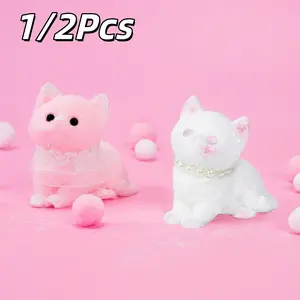 Cute Cat Design Squishy Toy, 2 Counts/set Stress Relief Toy, Soft Squeeze Toy for Adults, Funny Gift for Friends