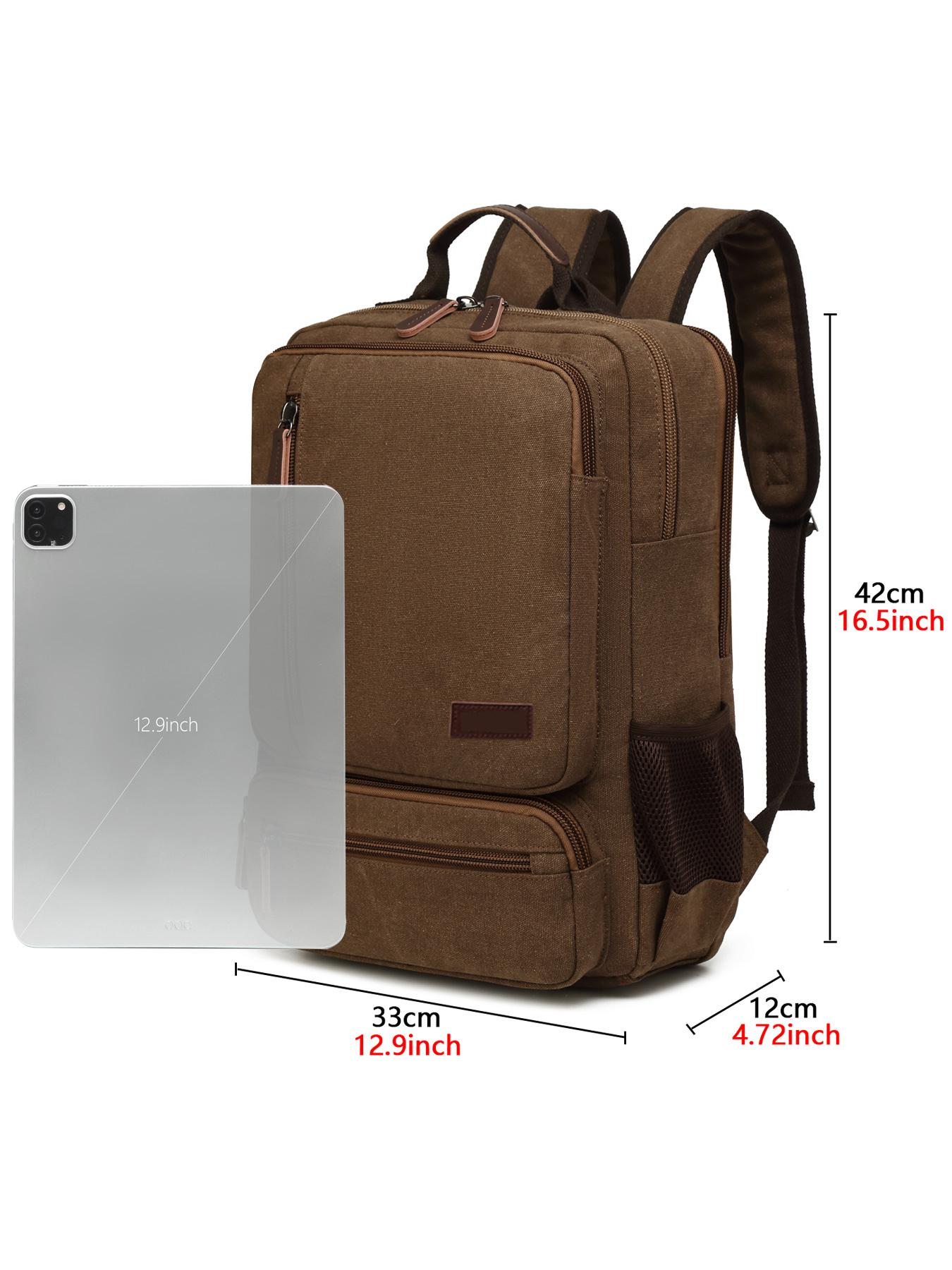 Canvas, Large Capacity, Multiple Pockets, Durable Design, Suitable for Students and Daily Use, Casual Style, Backpack for School