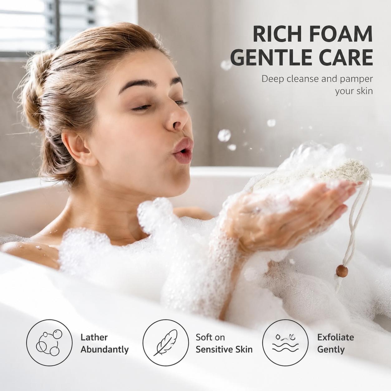 4-Pack Natural Sisal Bath Soap Bags, Plastic-Free Biodegradable Shower Scrubber Pouches - Gentle Exfoliation, Efficient Lathering Soap Cleansing, Quick Drying, Waste Reduction Set Pack, Accessories, Four Pieces