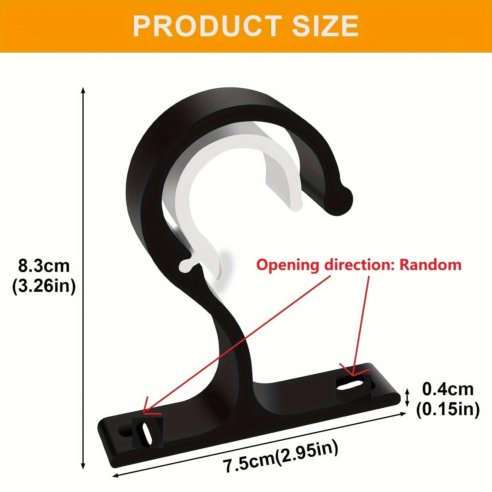 2pcs curtain rod hook brackets, can support wall-mounted shower curtains, used for hanging curtains, clothes rods, and shower rods