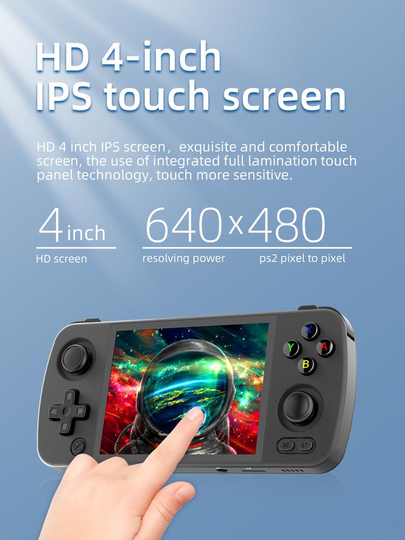 Anbernic RG405M【Buy 1 Get 1 Game Card(128GB)+1 Screen Protector+1 Type-C Cable】Handheld Game Console Aluminum Alloy Android 12 Google Play 4.0 Inch IPS Touch Screen 26 Emulators support OTA wireless upgrade, online matchmaking
