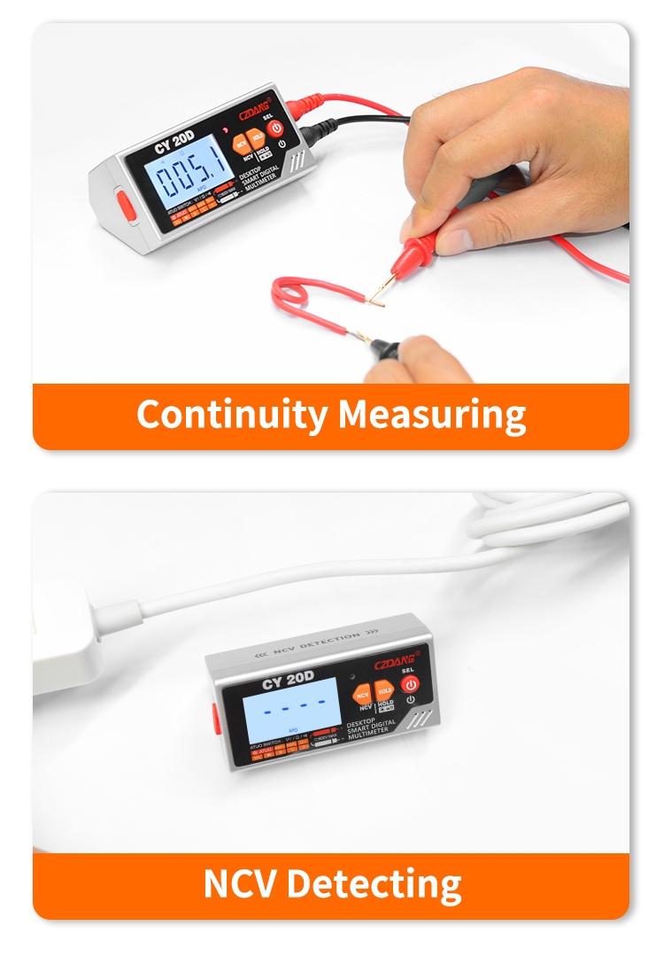 Desktop Digital Multimeter, Voice Function, Electrician Multi Tester, Backlit Bright Screen, Essential Tool for Electrical Work