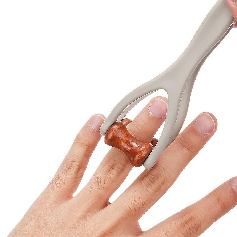 Finger Massager, Hand Massage Tool for Carpal Tunnel Syndrome, Dual-Sided Hard Wood Roller, Relieves Trigger Finger, Hand Discomfort, Stress Relief