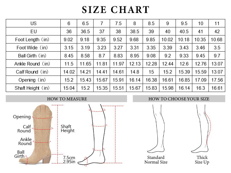 Wetkiss Women Western Knee High Cowgirl Cowboy Boots with Floral Embroidered Pointed Toe Chunky Heel Pull On Retro Vintage Classic Tall Boots for Ladies #TikTokShopSpringGlowUp