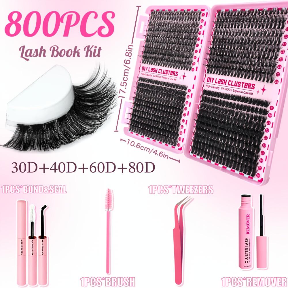 Christmas Eyelash Essential Set, 800pcs Large Capacity, Meets All Your Requirements. 9-16mm Thickened and Lengthened False Eyelashes, Suitable as a Christmas Gift to Yourself