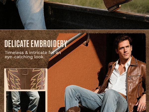 Bruno Marc Cowboy Boots for Men, Slip On Western Boots with Chic Embroidered Durable Short Retro Country Square Toe Boot, Breathable Comfort, Orthotic Support, Ideal for Fall & Winter Bruno Marc Cowboy Boots for Men, Slip On Western Boots with Chic Embroidered Durable Short Retro Country Square Toe Boot, Breathable Comfort, Orthotic Support, Ideal for Fall & Winter