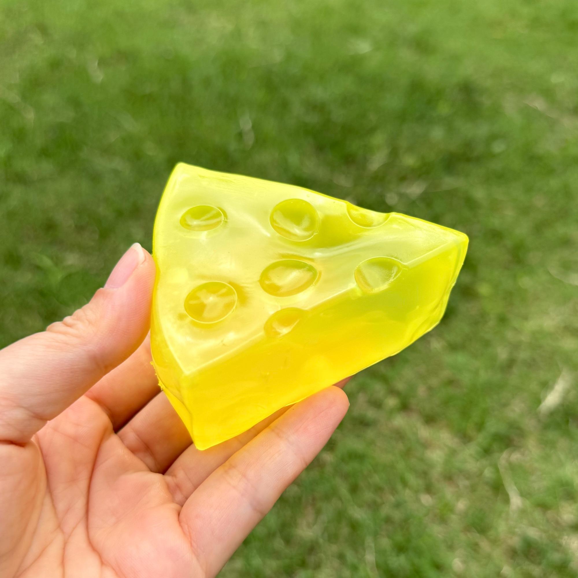Moldable Squishy Cheese Block,Finger Sucking Cheese Stress Relief Toy, Non‑rebounding, shapeable Unisex Gift, Perfect for Relaxation and Fun, Ideal Present, Stress Relief Fidget, Stress Relief Squishies