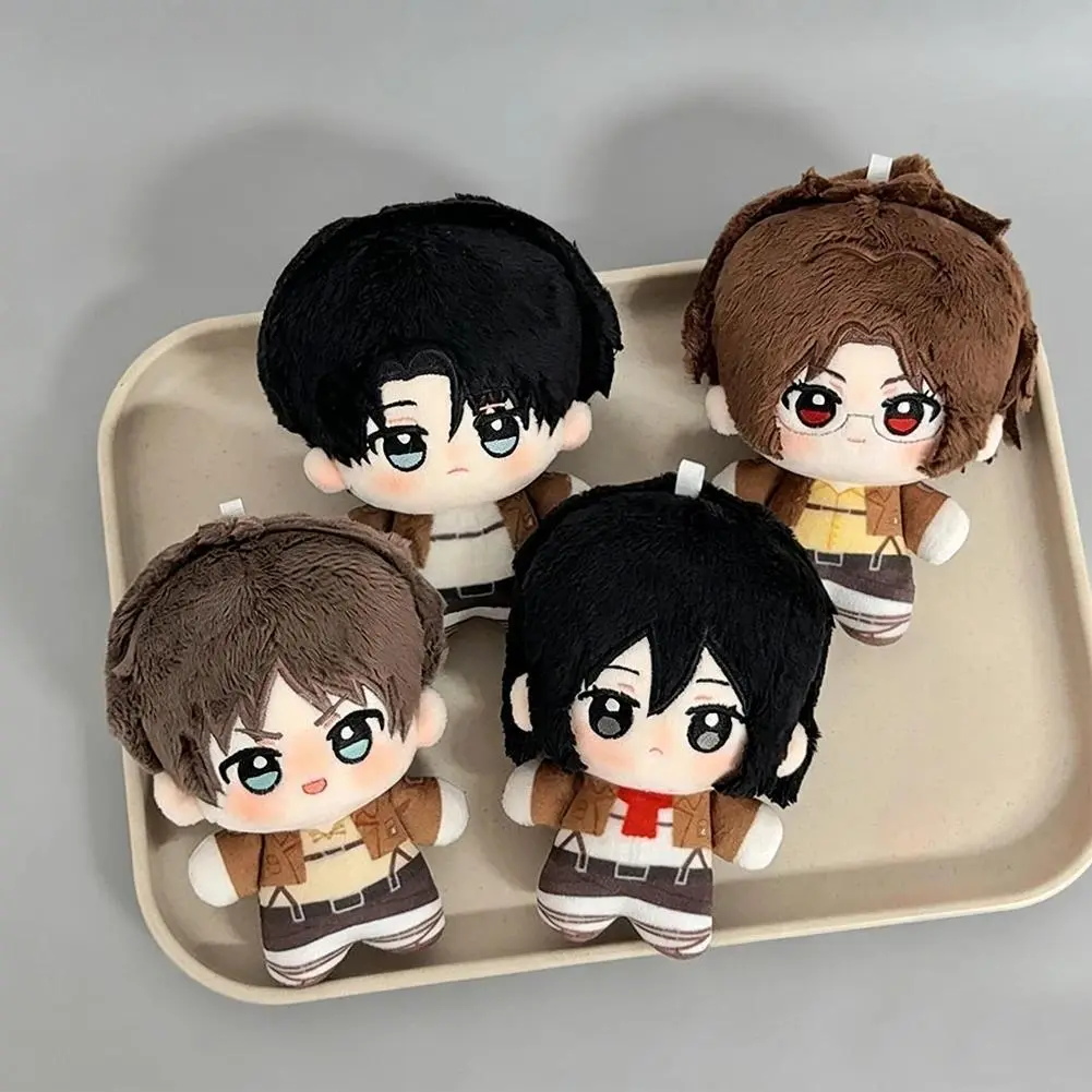 Titan Anime Plush Toy Eren Jaeger Plushies Stuffed Cotton Hange Zoe Plush Doll Levi Figure Collection Pendant Keychain Gift 10cm