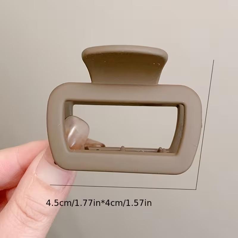 Simple Elegant Small Matte Square Hair Clip, Shark Fin Design Half Bun Holder, Versatile Hair Accessory for Daily Use