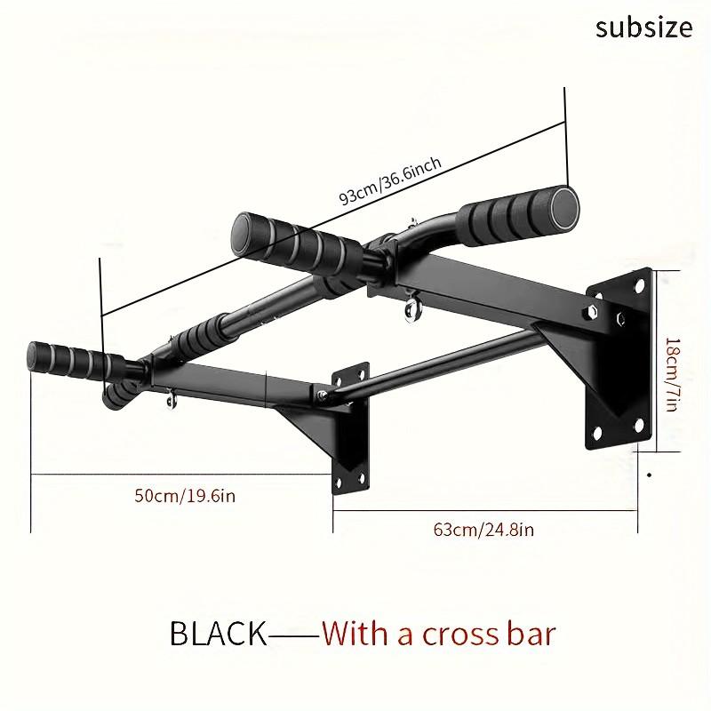 Reinforced Horizontal Bar Home Single Bar, Wall Mount Installation, Pull-Up Dual Bars Trainer, Indoor Fixed Fitness Equipment