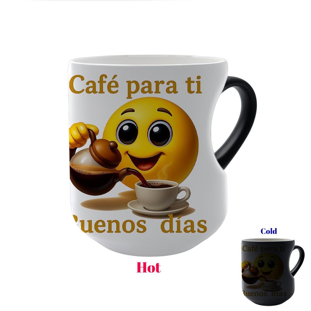 Thermosensitive Ceramic Mug, Funny Mug, Magic Color-Changing Heart-Handle Design, 11oz/330ML Capacity, Perfect Coffee Lover Gift, Ideal for Daily Use & Special Occasions, Ceramic Drinkware