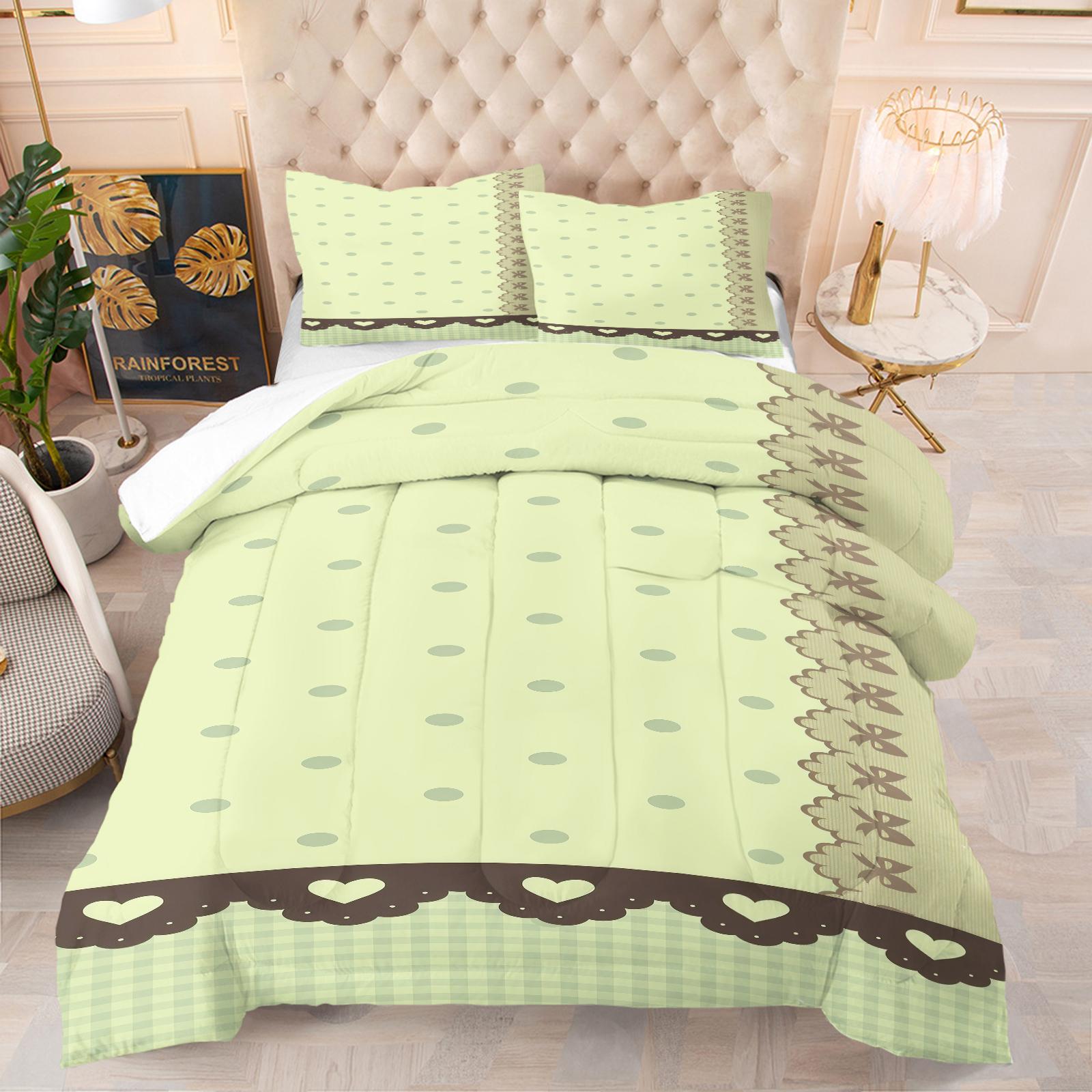 Polka Dot Pattern Comforter Set, Soft And Durable Bedding Set, Including 1 Comforter And 1 Or 2 Pillowcases, Suitable For Children And Adults, Daily Holiday Birthday Gifts, Bedroom Decorations