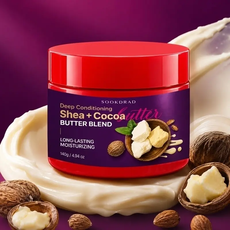 Shea Cocoa Butter Blend, Deep Conditioning, Long Lasting Moisturizing, For All Skin Types, Body Butter, Daily Body Cream, 140g