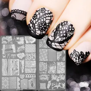 Elegant Lace Floral and Mandala Geometric Vine Nail Art Stencil, Wedding Season Nail Tool, DIY Salon Supplies, Bride Party Nail Template