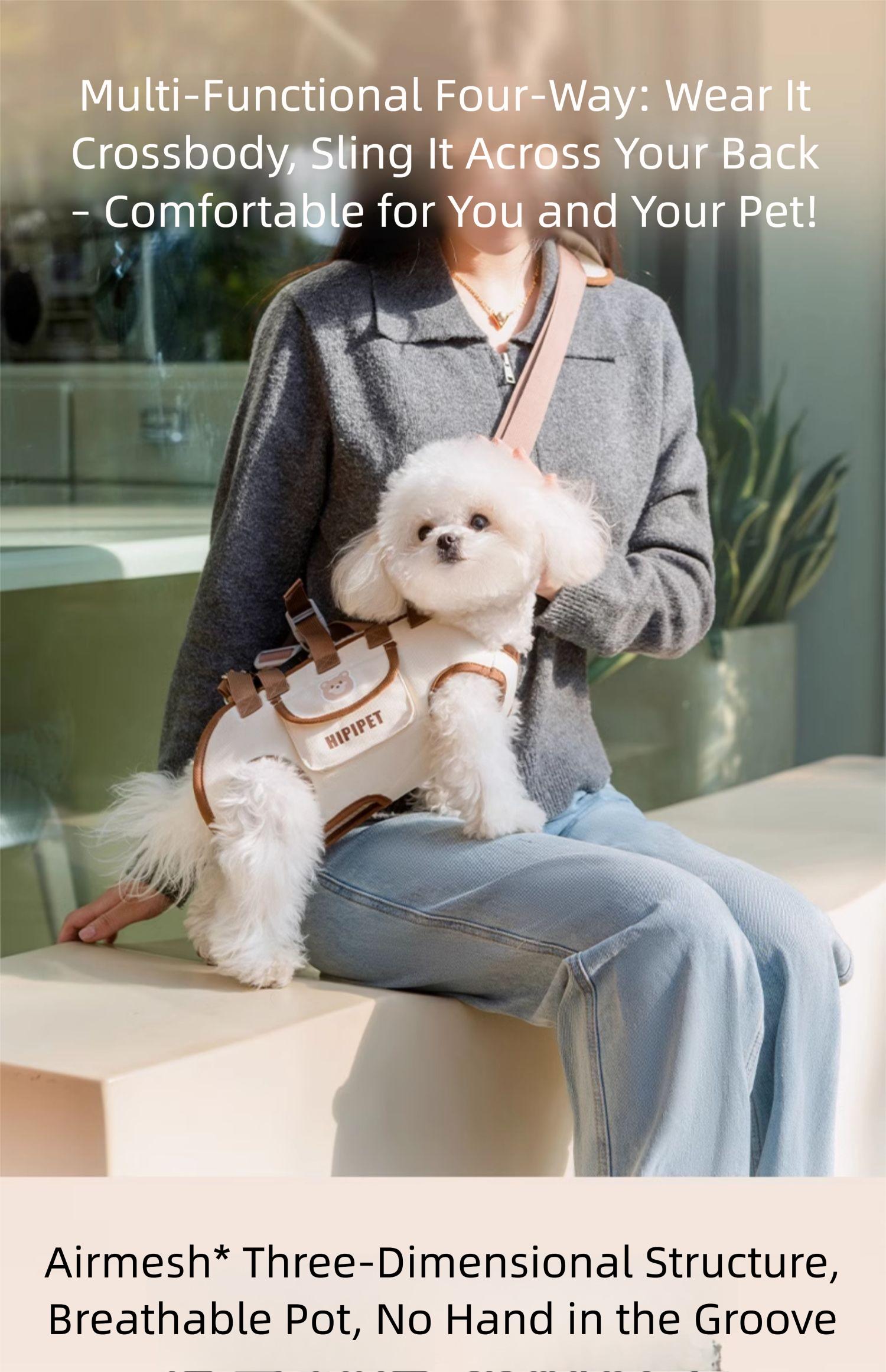 Portable Pet Carrier Backpack for Small Dogs & Cats - Versatile Crossbody, Handbag, and Shoulder Bag for Outings and Dog Walking