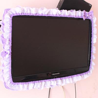 Household TV Monitor Dustproof Cover - 24-48in Stretch Fabric All-Purpose Indoor Protector, Elastic Home Care Supply with On/Off Without Lift Power-On Ready Design