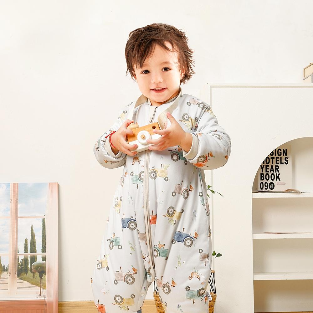 Rainbow Print Baby Sleeping Bag, Cute Cartoon Print Detachable Legs Zipper Sleeping Bag, Newborn Infant Kids Comfortable Nightgowns