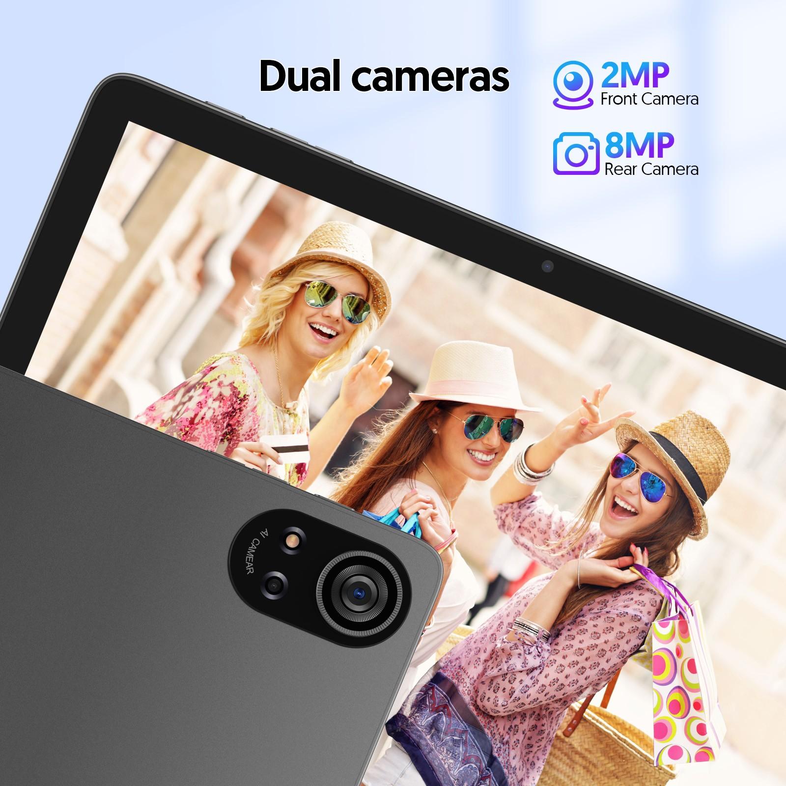 10.1-inch Tablet PC, Wireless Tablet, Android 15 system, 5-core processor, 24 GB RAM + 128GB ROM, dual cameras, supports Bluetooth, WIFI6, Type-C interface, 8000mAh high-capacity battery, optional configuration (keyboard set/single tablet)