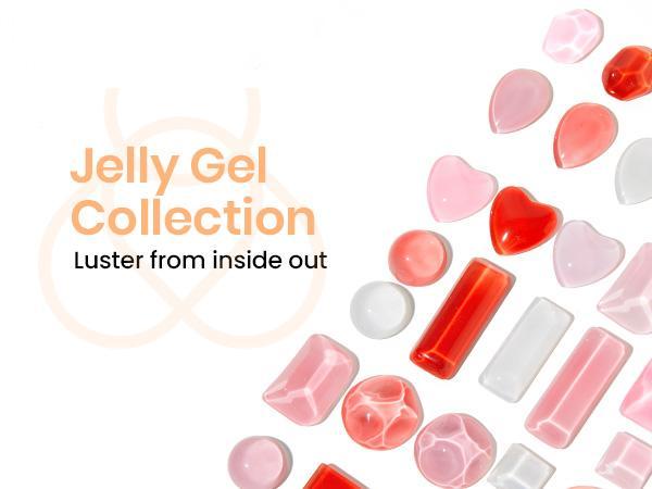 Beetles 15ML Jelly Gel Nail Polish, Sheer Natural Translucent Soak-Off UV LED Nail Gel for Subtle & Elegant DIY Nail Art