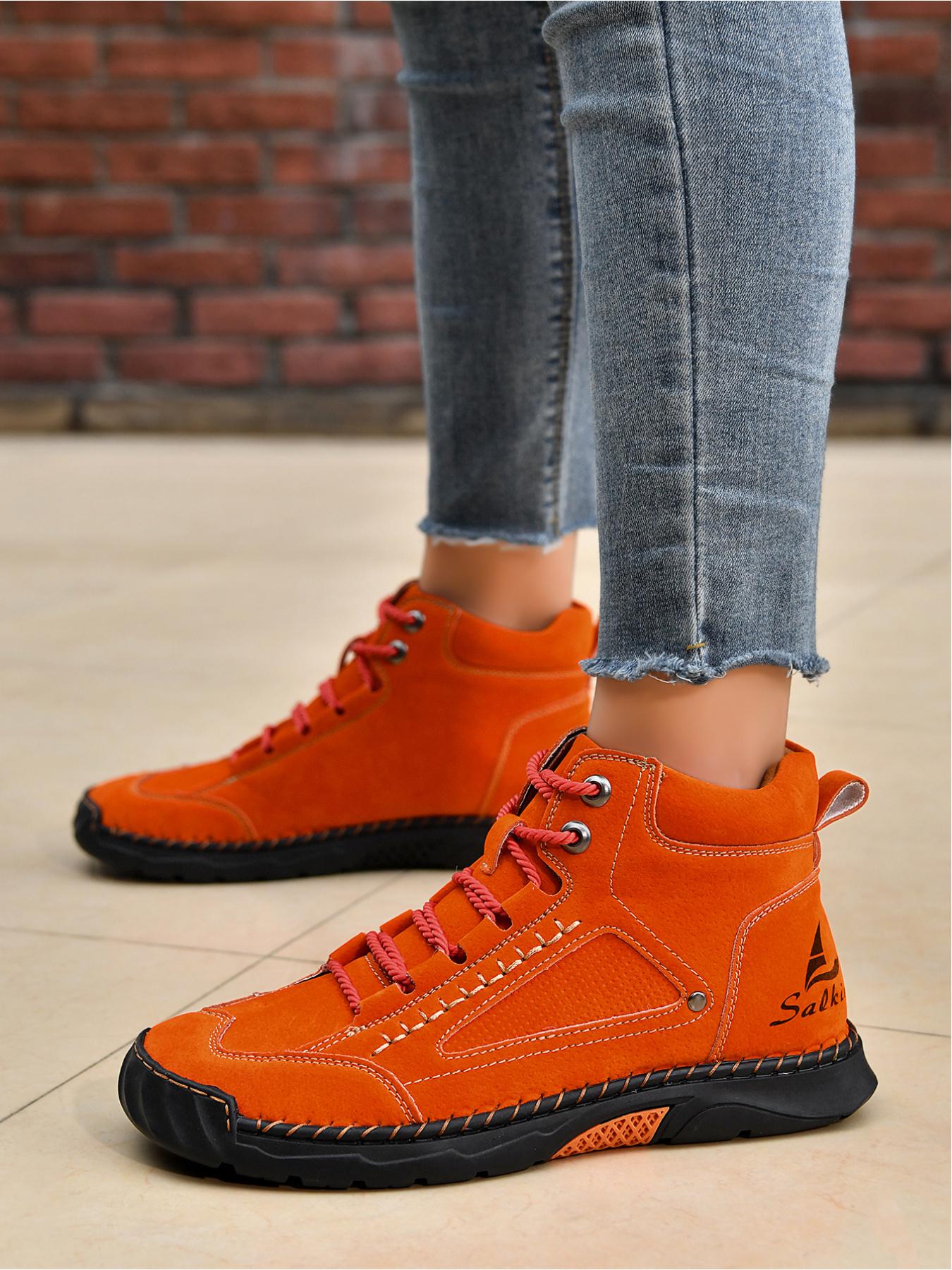 Vintage Hand-Stitched Chelsea Work Boots, Soft Bottom Anti-Slip Casual Hiking Shoes, Synthetic Leather, Medium Width, All Seasons