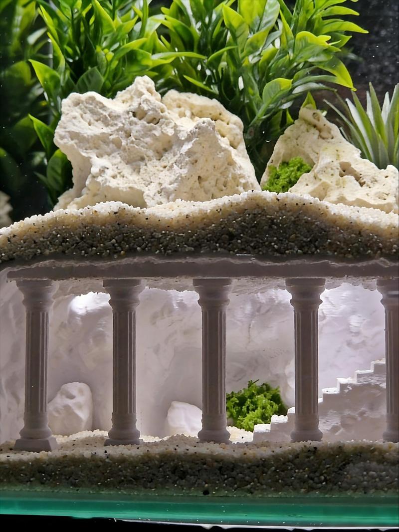 3D Printed Palace Castle Fish Cave, Aquarium Decor for Fighting Fish, Peacock Fish, Small Fish, Perfect Gift for Fish Lovers