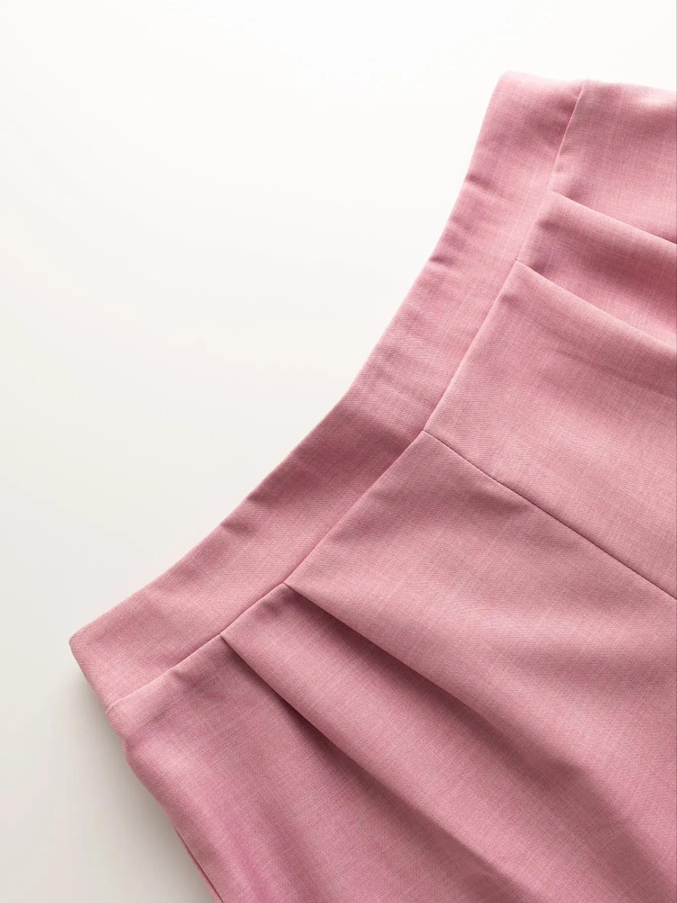 YYTK2025DEC017  Women'S Stylish Light Blue Sleeveless V-Neck Long Vest with Wide Leg Shorts Set - Perfect for Spring/Summer, Casual Attire, Casual Attire|Vneck Design|Polyester Fabri, Summer 2 Piece Outfits Sleeveless Blazer Vest Sets