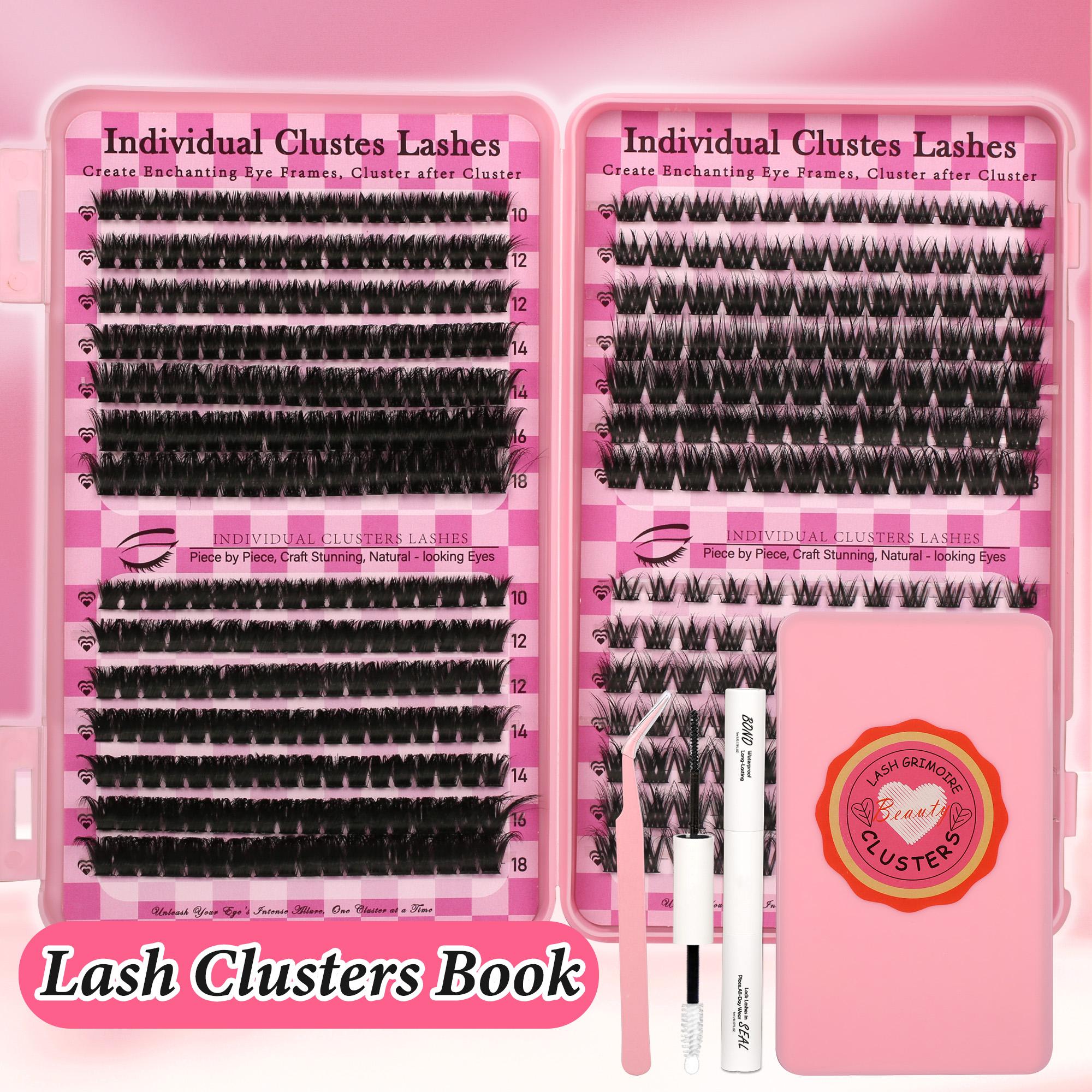 Lash Clusters Book Extensions Kit lash clusters kit Eyelash Extension Kit Eye Lashes, fairy lash clusters Extension Kit Lashes Clusters KitWispy Manga Lashes, Individual Lashes Eyelash Extension Lashes Halloween Makeup