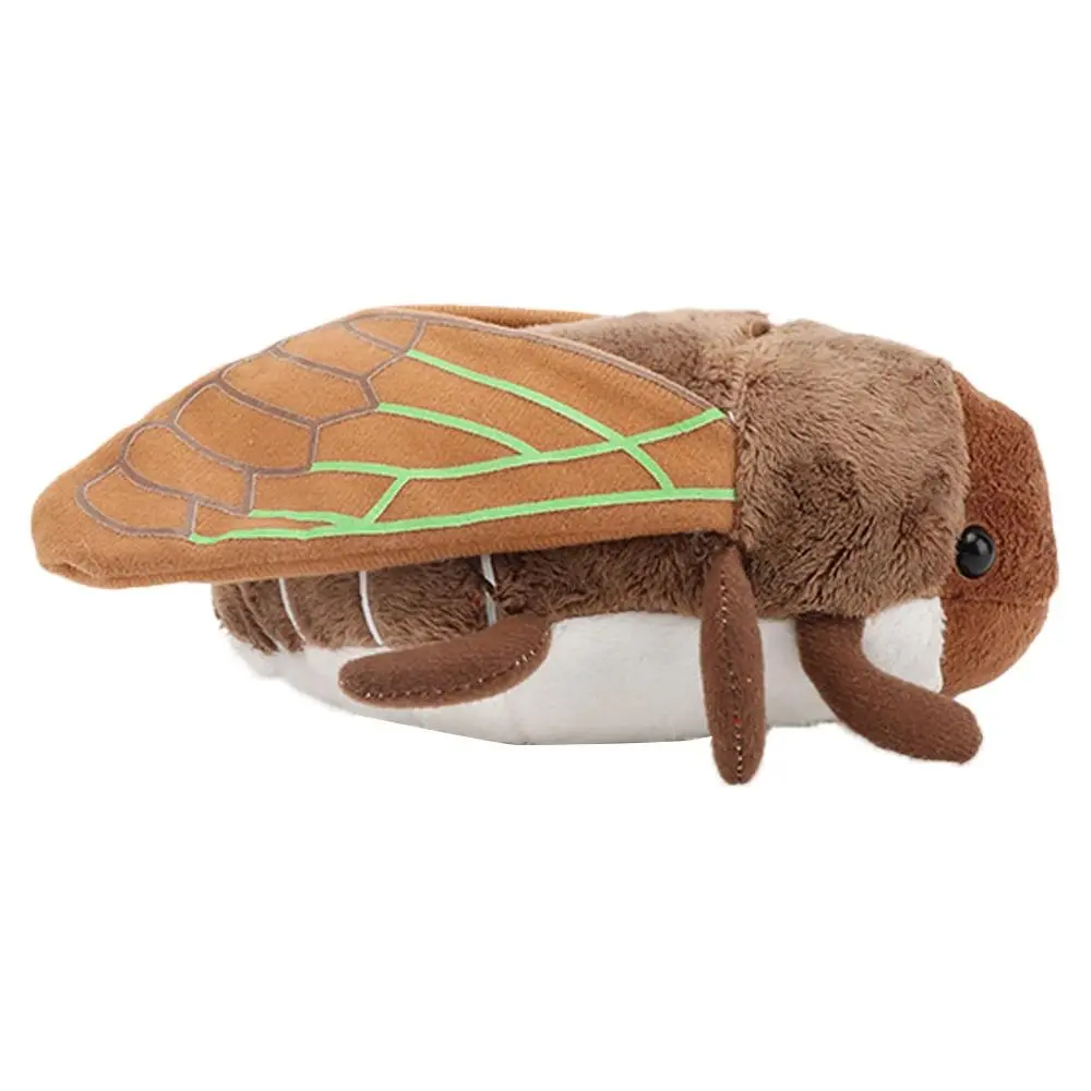 18cm Funny Creative Cartoon Insect Simulation Golden Cicada Plush Toy Brown Insect Soft Plush Toy Birthday Gift for Boy or Girls
