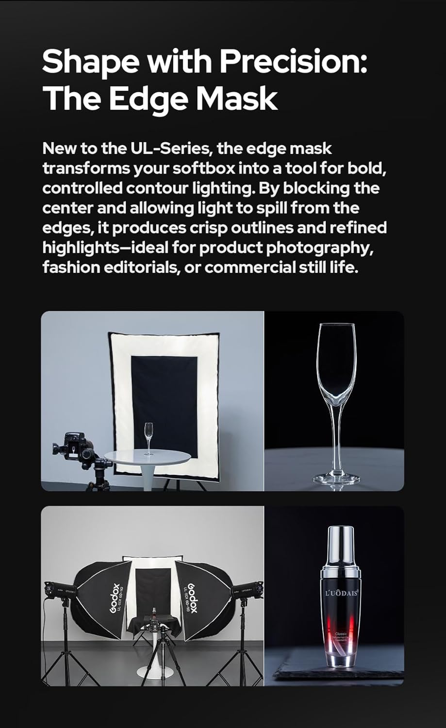 Godox Softbox Godox Quick Release Umbrella Softbox,Bowens Mount with Removable Front and Inner Diffusers/Grip/Diffuser Plate for Photography, Live Streaming,Location Portrait