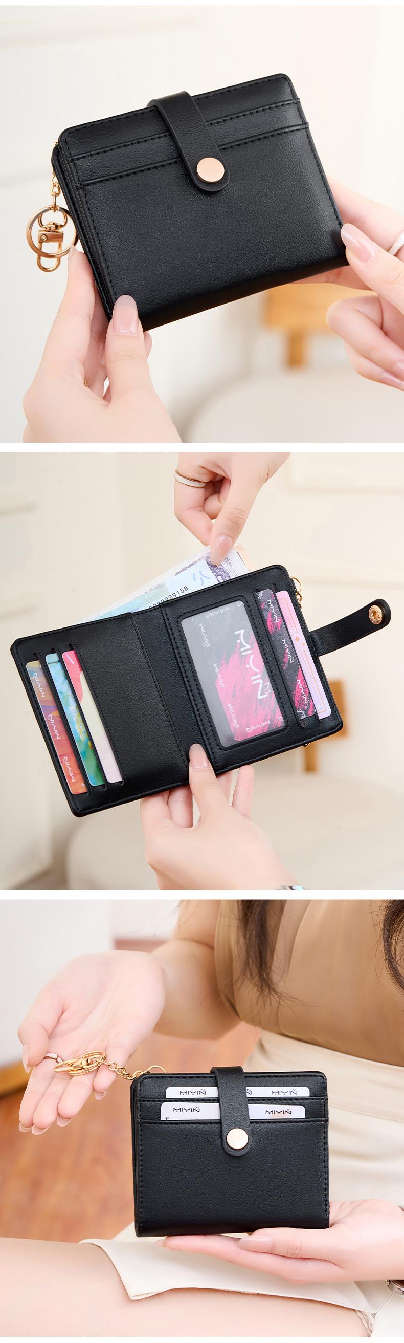 RFlD barrier, ultra-thin double fold credit card wallet,women's multifunctional, small and lightweight coinwallet, women's fashionable pocket wallet, designed forsecurity, unique design,ideal gift，Christmas Gift, Valentine's Day Gift, Rfid Wallet