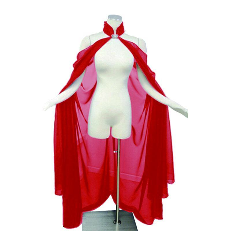 Halloween Costume Women Shawl Cape Cloak Medieval Neck Cape Shawl Cosplay Princess Witch Bride Party Chiffon Light Coat Robe