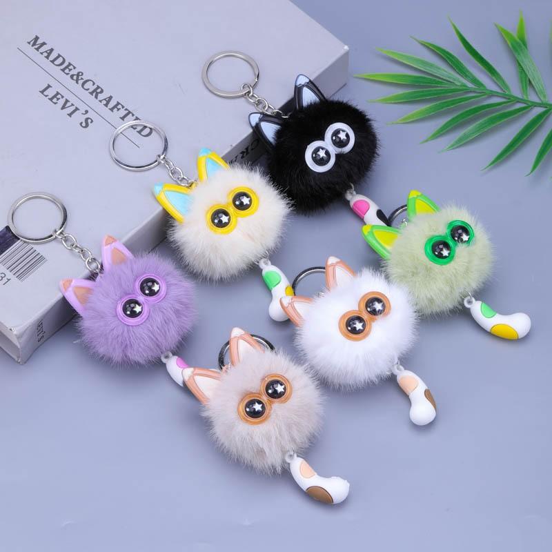 1/8pcs Cute Cat Plush Keychain Gift Set, Mini Cat Keychain for Car Decor, Birthday Gifts, School Carnival Prizes, Backpack Treasure Box