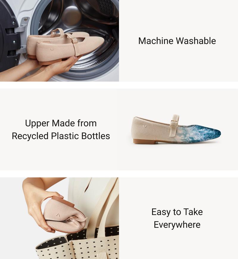 VIVAIA Women's Square-Toe Knit Mary Janes Ballet Flats,Adjustable Strap With Herbal Arch Support Insole,Machine Washable / Blister-Free Heel / Foldable & Lightweight Retro Chic (Margot Mary Janes) Free Shoe Charm Designated Color Until Sold Out Randomly VIVAIA Women's Square-Toe Knit Mary Janes Ballet Flats,Adjustable Strap With Herbal Arch Support Insole,Machine Washable / Blister-Free Heel / Foldable & Lightweight Retro Chic (Margot Mary Janes) Free Shoe Charm Designated Color Until Sold Out Randomly