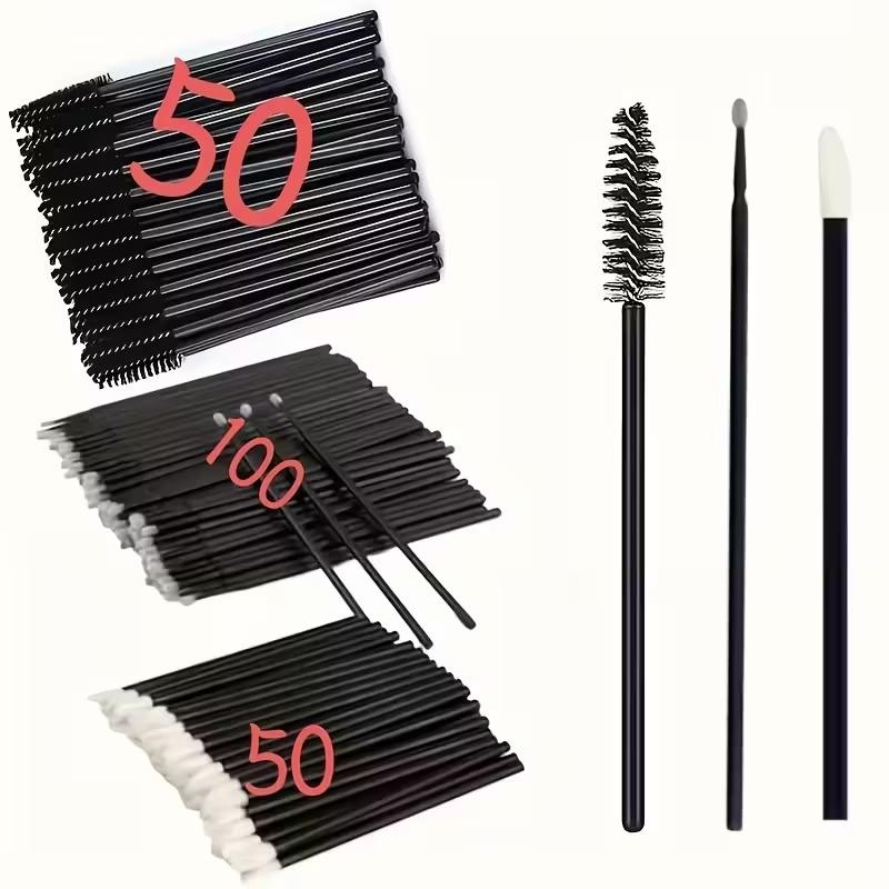 200pcs Disposable Makeup Brush Set, Mini Cotton Swabs, Mascara Brushes & Lip Brushes, Multifunctional Beauty Tools, Perfect Gift Choice