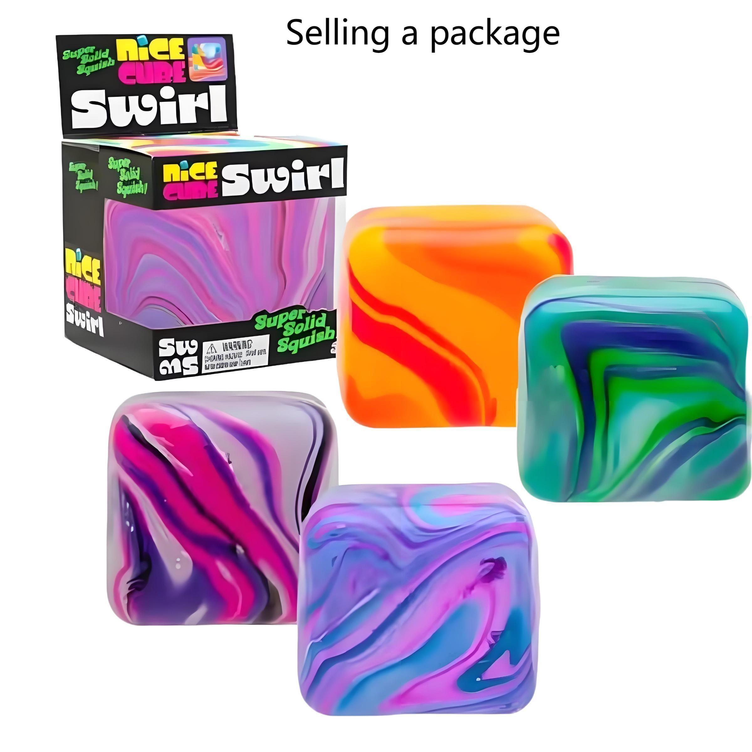 Stress Relief Toy Cube Caramel Squeeze Fun, Fashion Relaxation Toy, Ideal Stress Relief and Mood Boost Gift, Perfect Anxiety Reducer