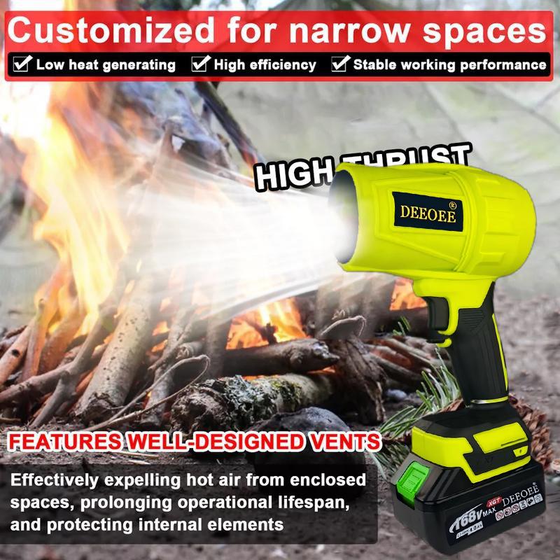 DEEOEE Cordless Leaf Blower Portable Dust Cleaner Handheld Blowers 2 Batteries Air Duster with Adjustable Speed for Drying Patio Cleaning Green DEEOEE Cordless Leaf Blower Portable Dust Cleaner Handheld Blowers 2 Batteries Air Duster with Adjustable Speed for Drying Patio Cleaning Green